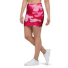 Pink Camo Print Mini Skirt-grizzshop