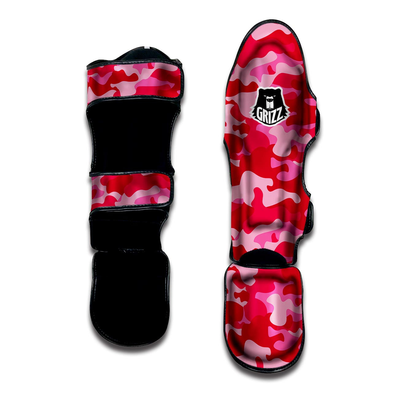 Pink Camo Print Muay Thai Shin Guard-grizzshop