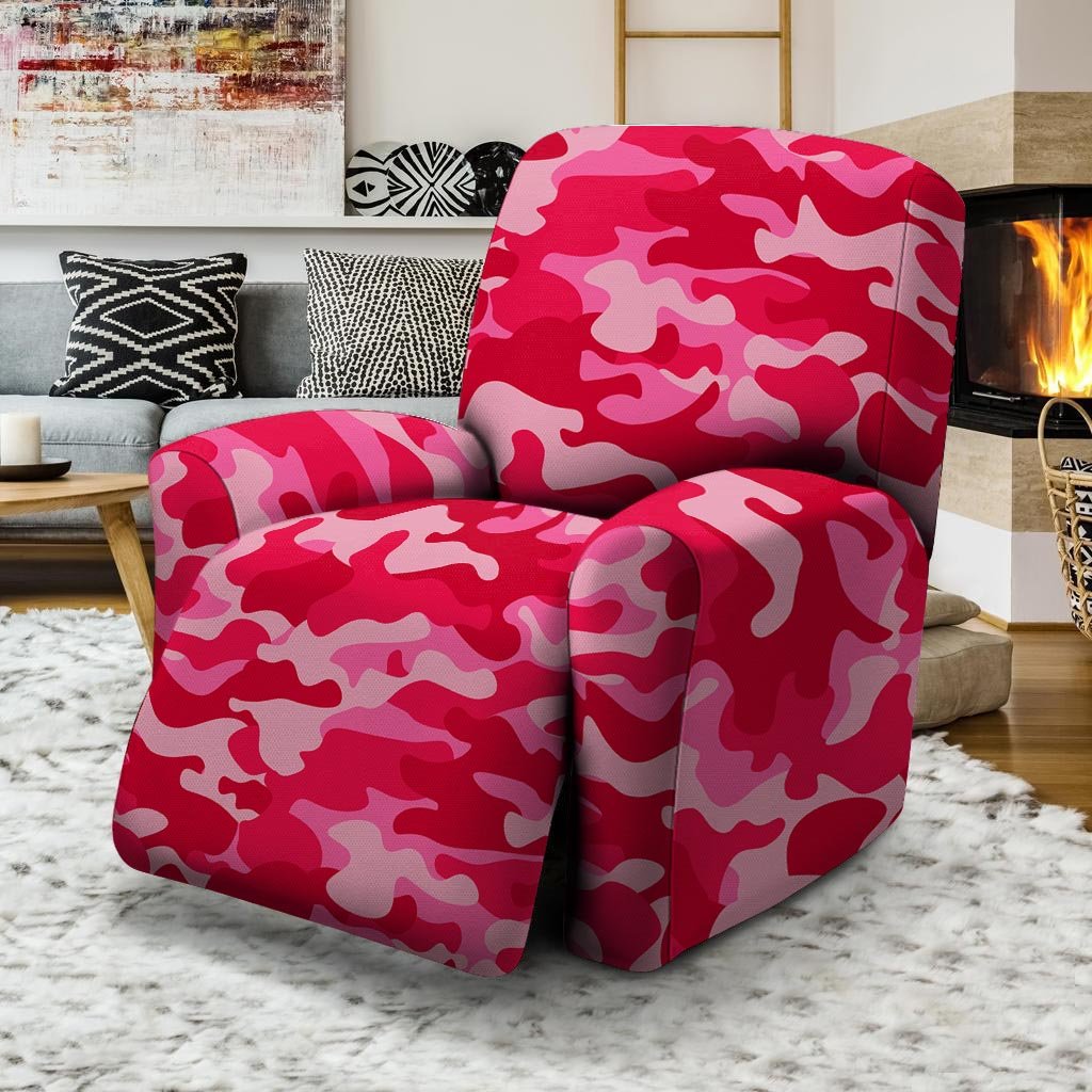 Pink Camo Print Recliner Cover-grizzshop