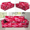 Pink Camo Print Sofa Cover-grizzshop