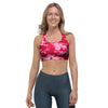 Pink Camo Print Sports Bra-grizzshop