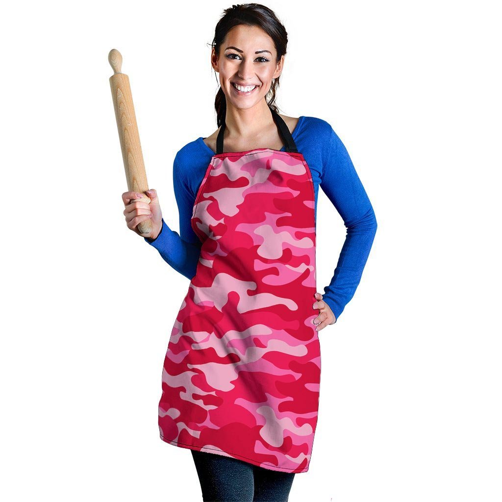 Pink Camo Print Women's Apron-grizzshop