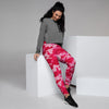 Pink Camo Print Women's Joggers-grizzshop