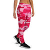 Pink Camo Print Women's Joggers-grizzshop