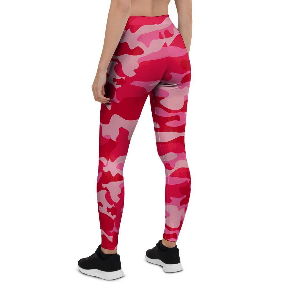 Pink Camo Print Women's Leggings-grizzshop