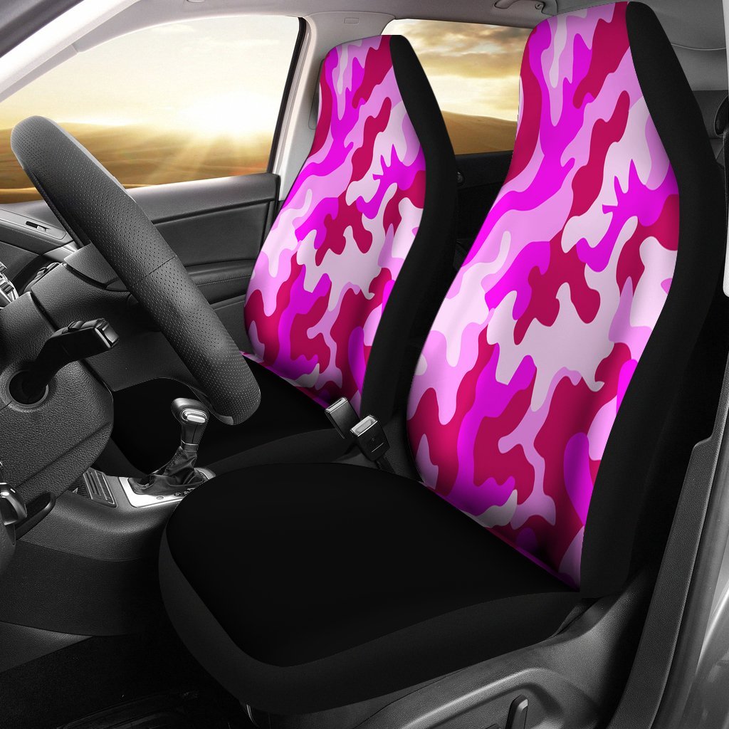 Pink Camouflage Custom Car Seat Covers-grizzshop