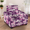 Pink Camouflage Print Armchair Cover-grizzshop