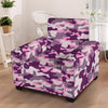 Pink Camouflage Print Armchair Cover-grizzshop