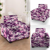 Pink Camouflage Print Armchair Cover-grizzshop