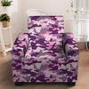 Pink Camouflage Print Armchair Cover-grizzshop