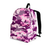 Pink Camouflage Print Backpack-grizzshop