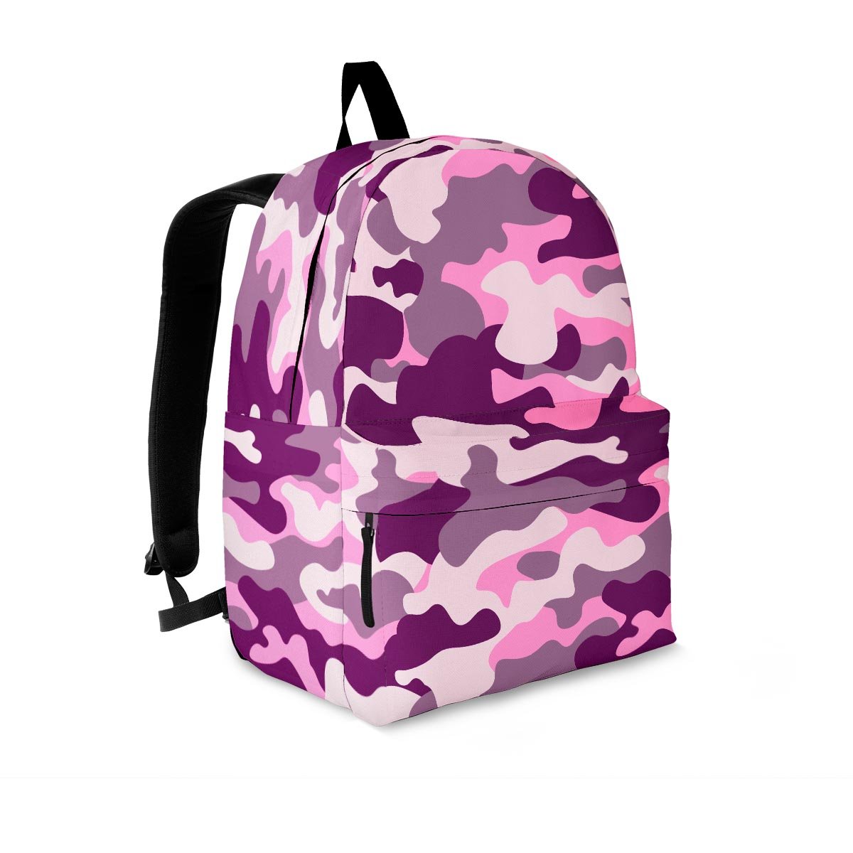 Pink Camouflage Print Backpack-grizzshop