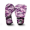 Pink Camouflage Print Boxing Gloves-grizzshop