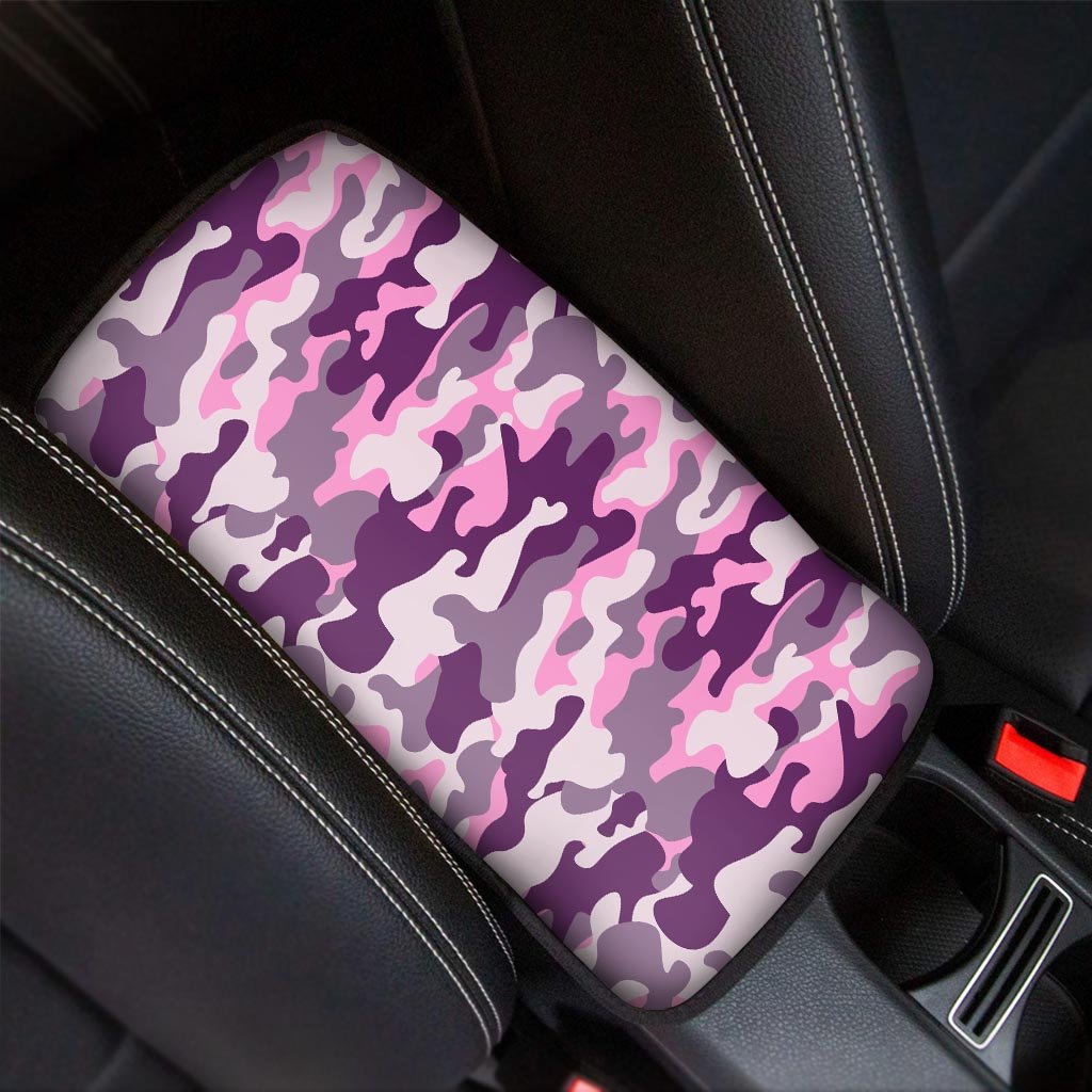 Pink Camouflage Print Car Console Cover-grizzshop