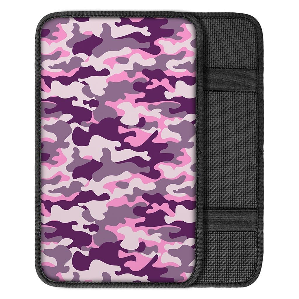 Pink Camouflage Print Car Console Cover-grizzshop