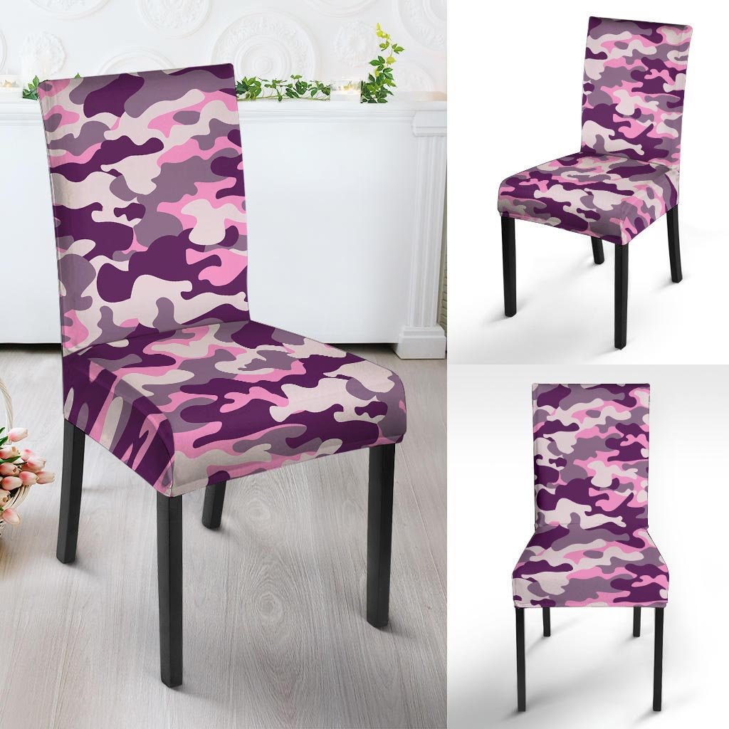 Pink Camouflage Print Chair Cover-grizzshop