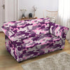 Pink Camouflage Print Loveseat Cover-grizzshop