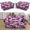 Pink Camouflage Print Loveseat Cover-grizzshop