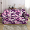 Pink Camouflage Print Loveseat Cover-grizzshop