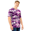 Pink Camouflage Print Men T Shirt-grizzshop