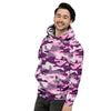 Pink Camouflage Print Men's Hoodie-grizzshop