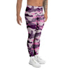 Pink Camouflage Print Men's Leggings-grizzshop