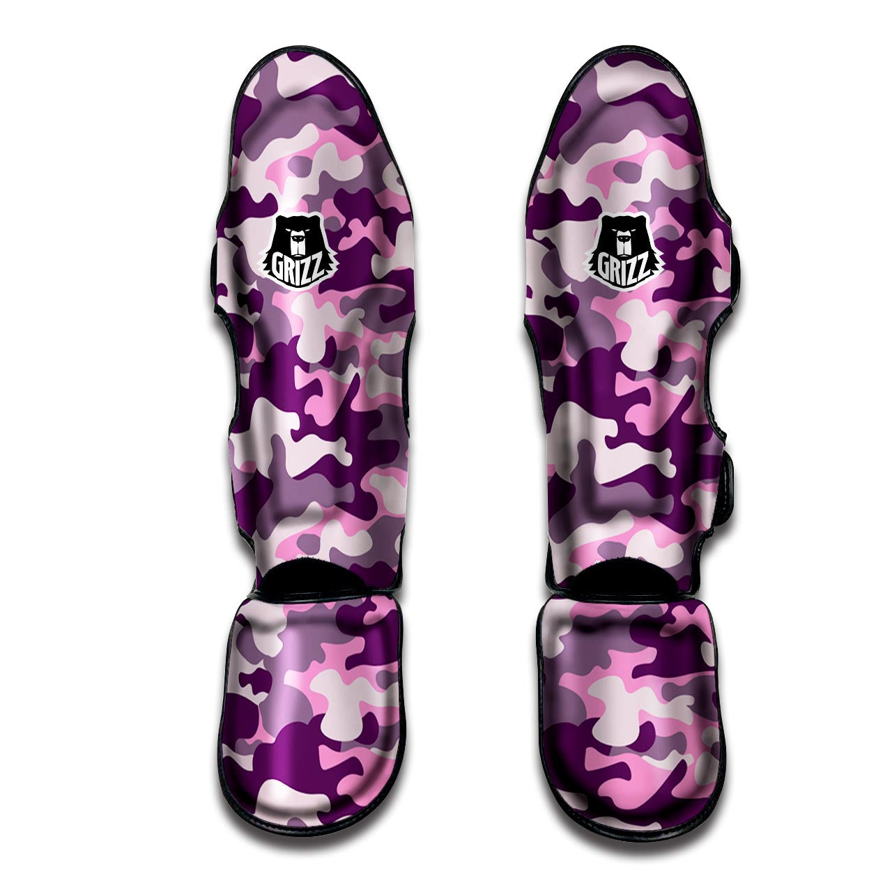 Pink Camouflage Print Muay Thai Shin Guard-grizzshop