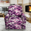 Pink Camouflage Print Recliner Cover-grizzshop