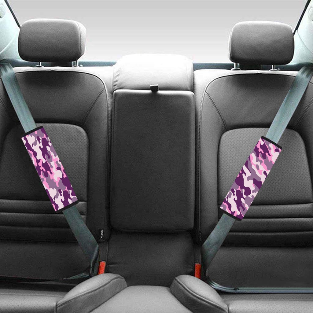 Pink Camouflage Print Seat Belt Cover-grizzshop