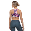 Pink Camouflage Print Sports Bra-grizzshop