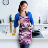 Pink Camouflage Print Women's Apron-grizzshop