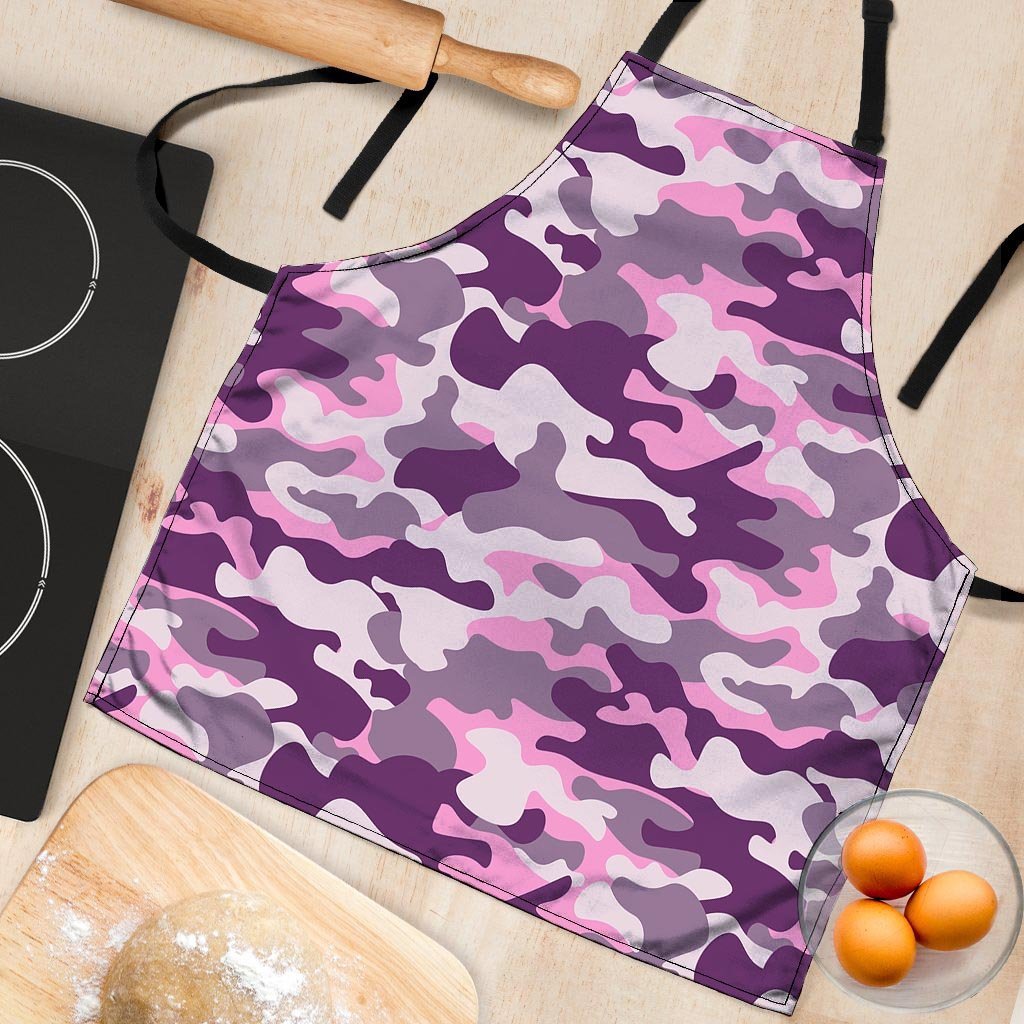 Pink Camouflage Print Women's Apron-grizzshop