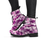 Pink Camouflage Print Women's Boots-grizzshop