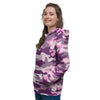 Pink Camouflage Print Women's Hoodie-grizzshop