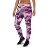 Pink Camouflage Print Women's Joggers-grizzshop