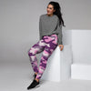 Pink Camouflage Print Women's Joggers-grizzshop