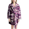 Pink Camouflage Print Women's Robe-grizzshop