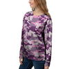 Pink Camouflage Print Women's Sweatshirt-grizzshop