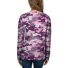 Pink Camouflage Print Women's Sweatshirt-grizzshop