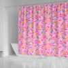 Pink Candy Pattern Print Bathroom Shower Curtain-grizzshop