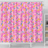 Pink Candy Pattern Print Bathroom Shower Curtain-grizzshop