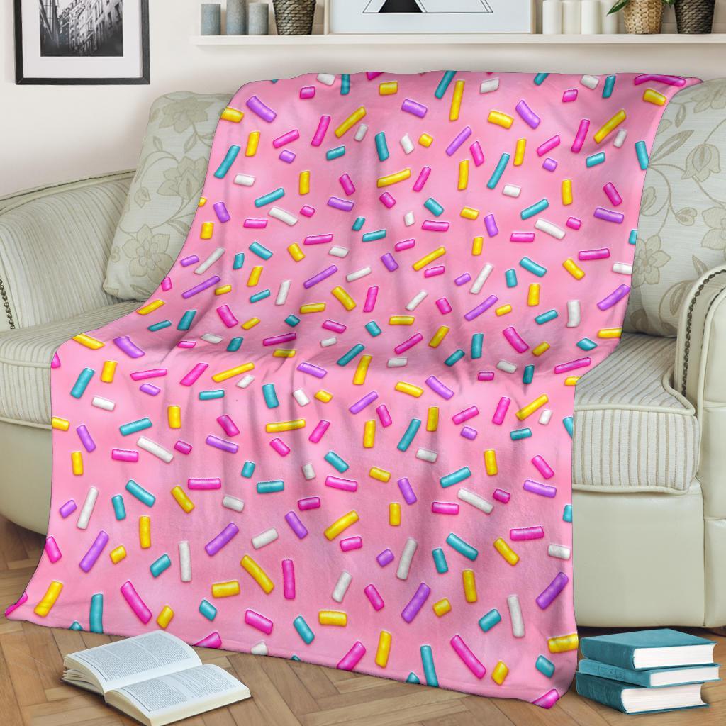 Pink Candy Pattern Print Blanket-grizzshop