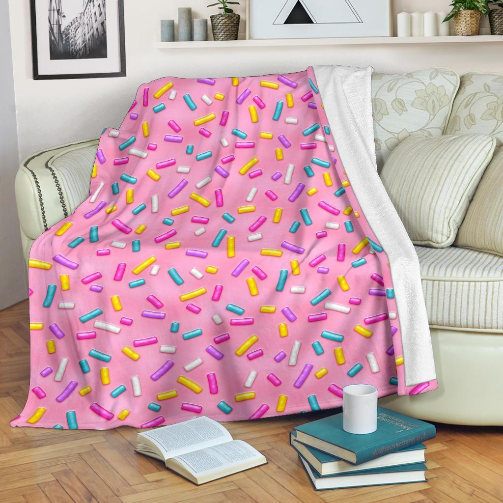 Pink Candy Pattern Print Blanket-grizzshop