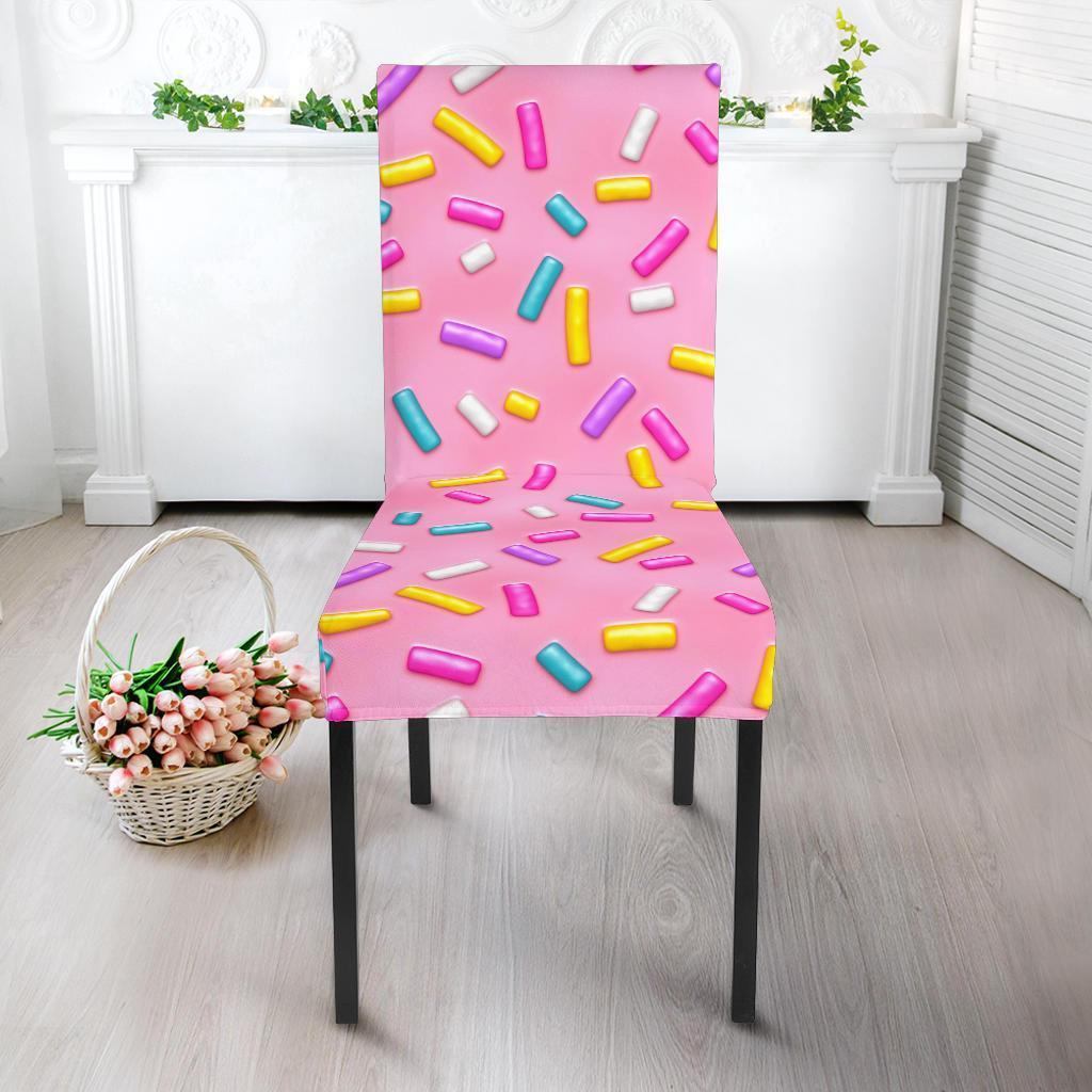 Pink Candy Pattern Print Chair Cover-grizzshop