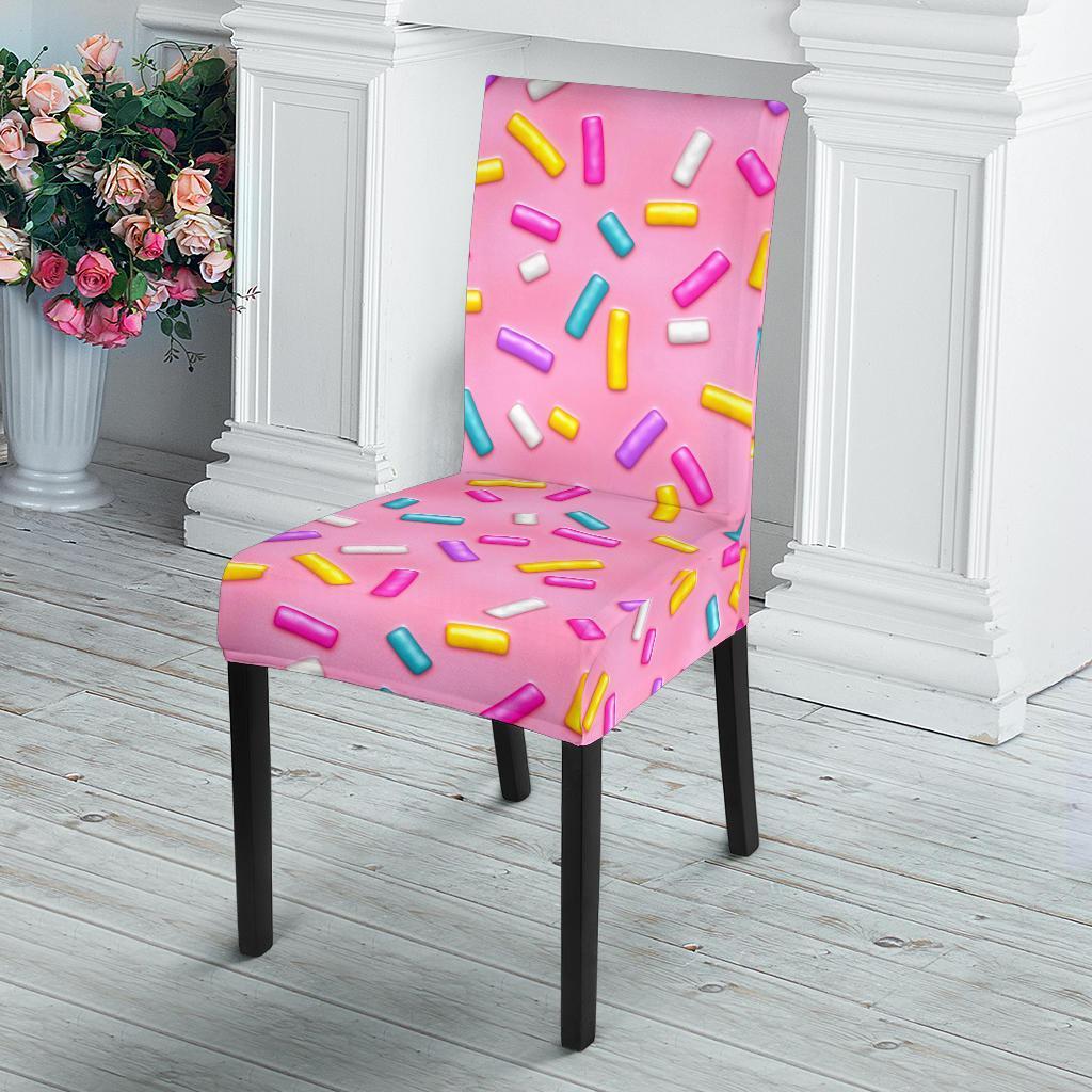 Pink Candy Pattern Print Chair Cover-grizzshop