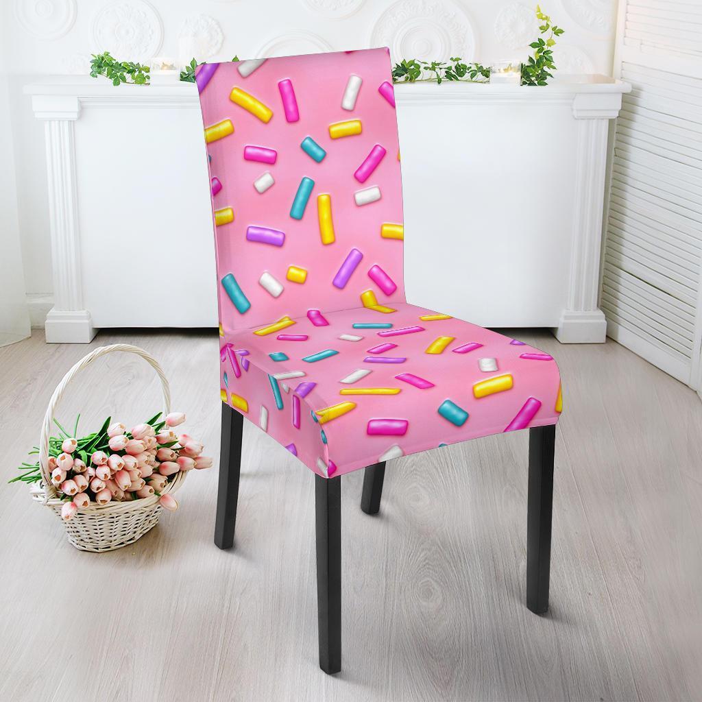 Pink Candy Pattern Print Chair Cover-grizzshop