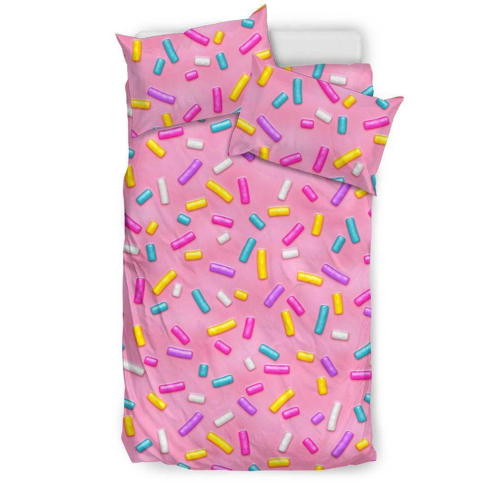 Pink Candy Pattern Print Duvet Cover Bedding Set-grizzshop