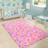 Pink Candy Pattern Print Floor Mat-grizzshop