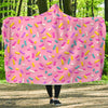 Pink Candy Pattern Print Hooded Blanket-grizzshop