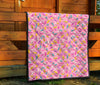 Pink Candy Pattern Print Quilt-grizzshop